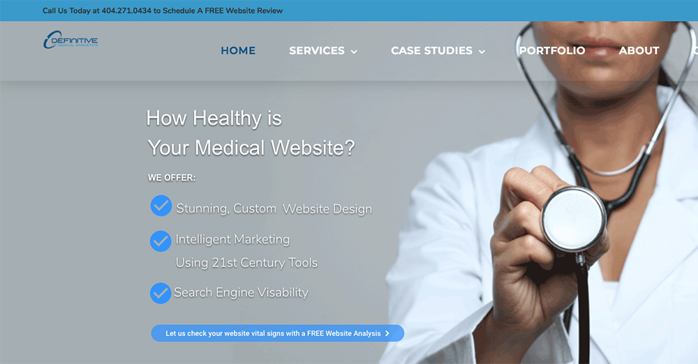 image showing a screen shot of the Goodman Dermatology’s web home page
